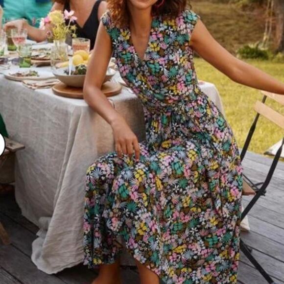 Boden Dresses & Skirts - BODEN Eleanor Jersey Midi Dress Floral Jungle Sz 6 Regular $150 {3V45}
